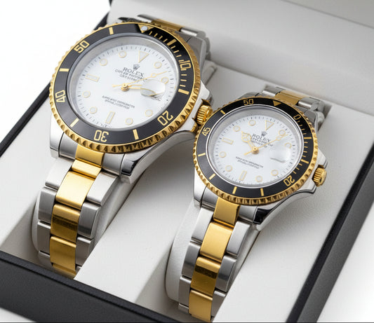 Relojes Rolex Pareja Submariner Bicolor + Caja De Lujo  GRATIS