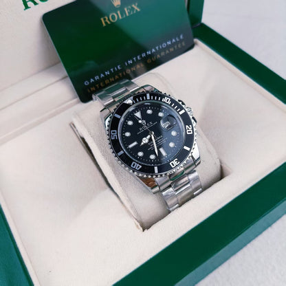 Rolex Semiautomatico Submariner Oyster Plateado Negro