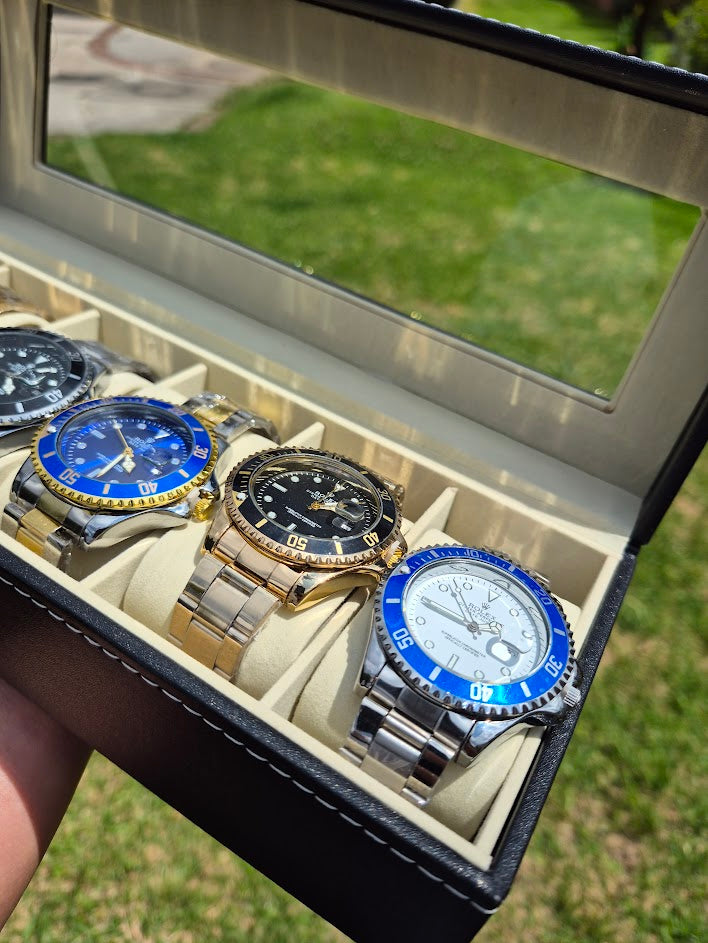 Combo Emprendedor Sornero - 6 Relojes Rolex Submariner + Relojera 6 puestos GRATIS