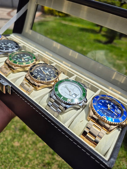 Combo Emprendedor Paris- 6 Relojes Rolex Submariner + Relojera 6 puestos GRATIS