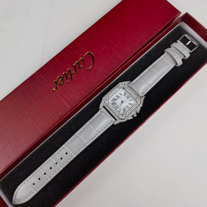 Cartier Santos Cubano Femenino Gris