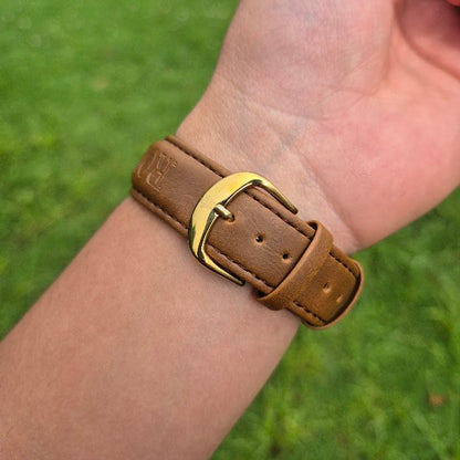 Reloj Rolex Cuero Day Date (Cafe-Dorado) + Caja Rolex GRATIS