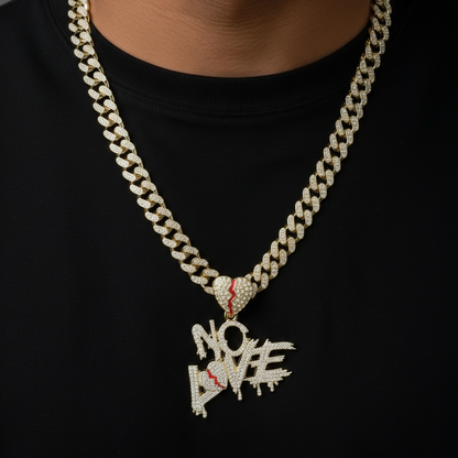 Cadena Cubana + Dije NO LOVE Premium
