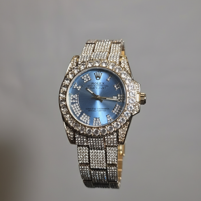 Rolex DateJust Dorado Azul Cielo Cubano