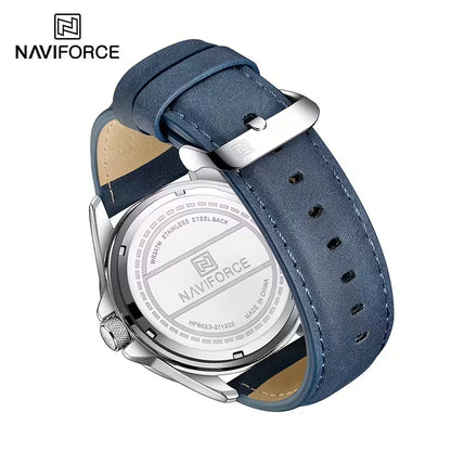 Reloj Deportivo Naviforce Azul Correa Cuero PU