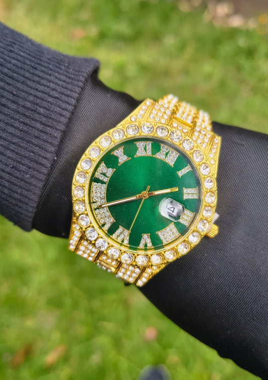 Reloj (Dorado-Verde)