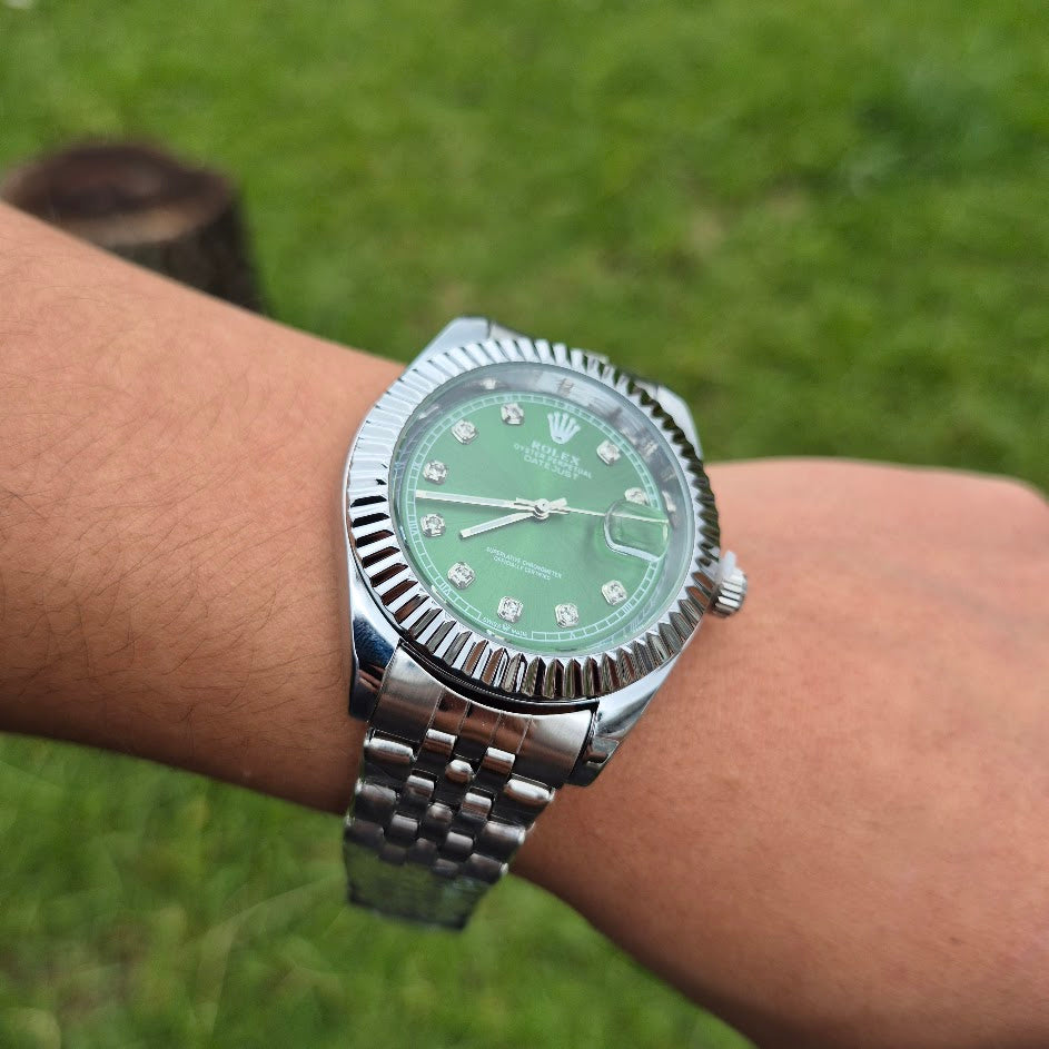 Rolex Date Just Presidencial Fondo Verde Oliva
