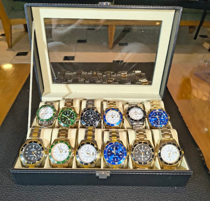 Combo Emprendedor Marsella - 12 Relojes Rolex Submariner + Relojera 12 puestos GRATIS
