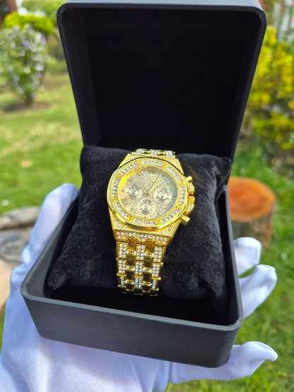 Reloj Cubano Dorado + Caja De Lujo