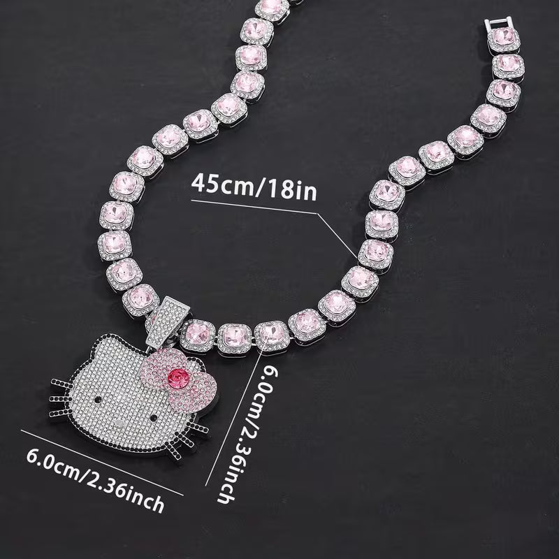Set Cadena Perlas + Pulsera Perlas + Dije Hello Kitty