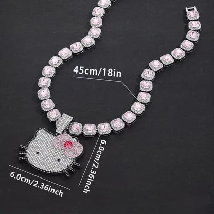 Set Cadena Perlas + Pulsera Perlas + Dije Hello Kitty