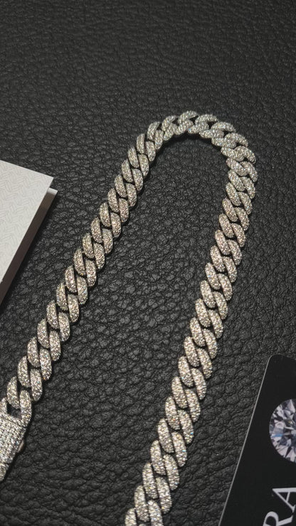 Cadena Cubana Plata 925 - Moissanita VVS1