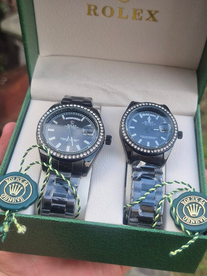 Relojes Rolex Pareja Premium + Caja De Lujo Contra marcada GRATIS