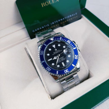 Rolex Semiautomatico Submariner Oyster Plateado Azul - Negro