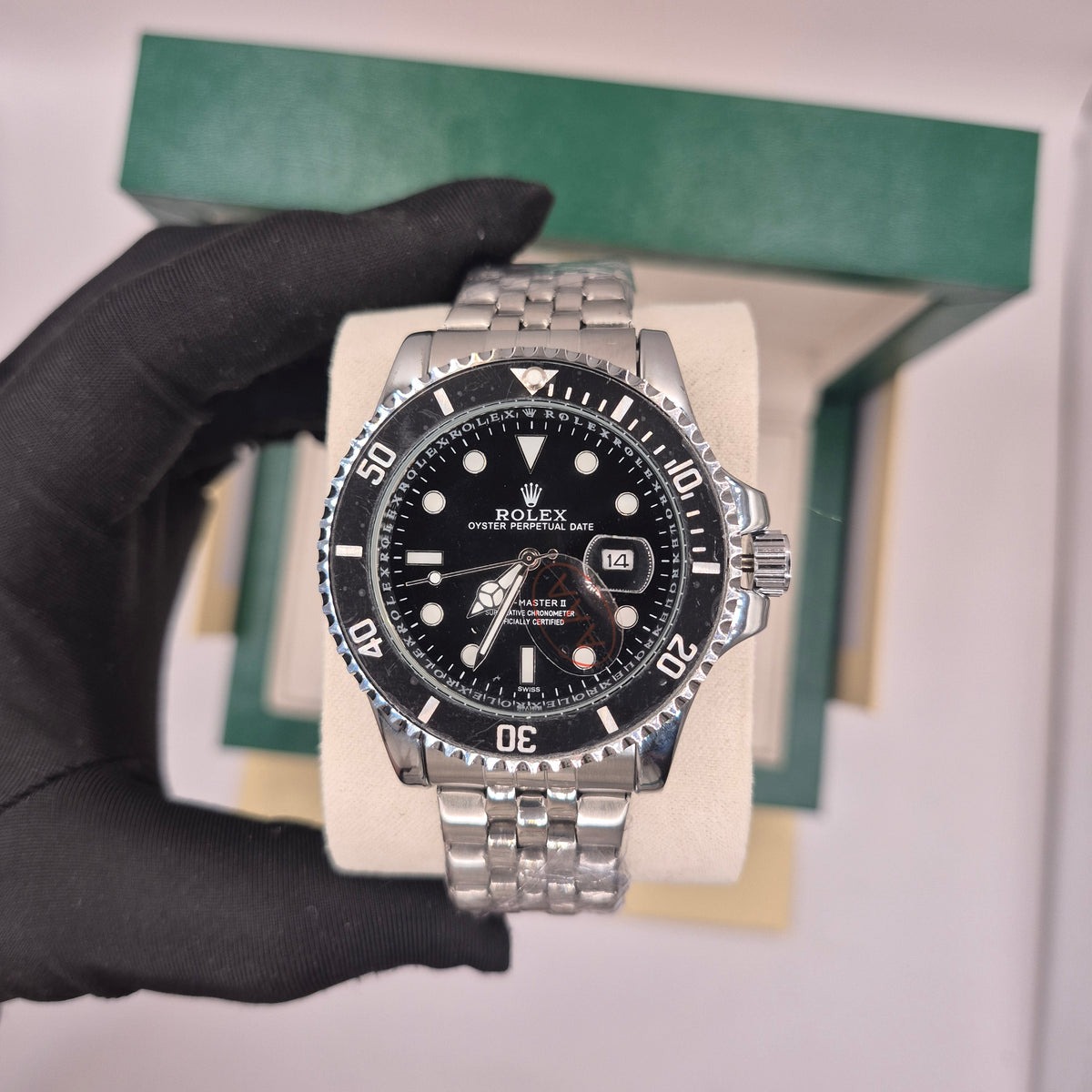 Rolex Semiautomatico Submariner Jubilee Plateado Negro