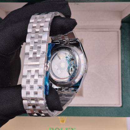 Rolex Land Dweller Automático Full Silver Dial Blanco