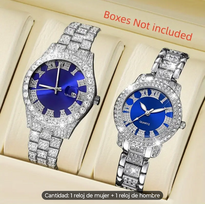 Combo Relojes Azules Pareja