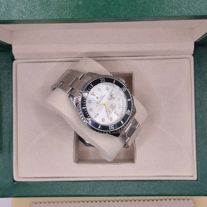 Rolex Semiautomatico Submariner Oyster Plateado Blanco