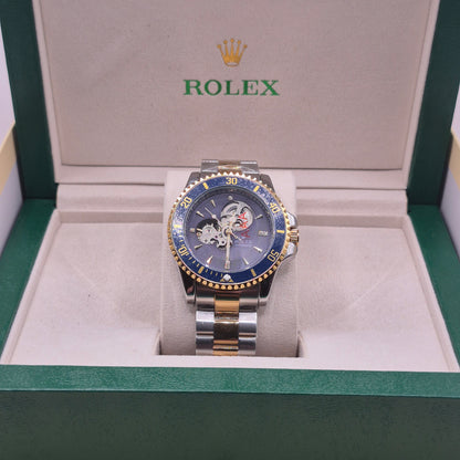 Rolex Submariner Automático Corazón Abierto Two Tone Dial Azul