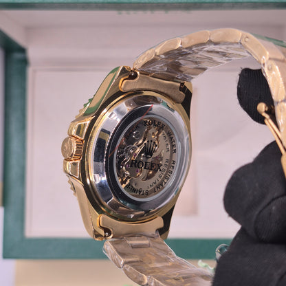Rolex Submariner Automático Corazón Abierto Full Gold Dial Blanco