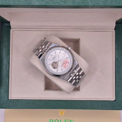 Rolex Land Dweller Automático Full Silver Dial Blanco