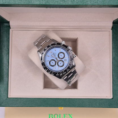 Rolex Daytona Semiautomático Tapa Transparente Full Silver Dial Tiffany