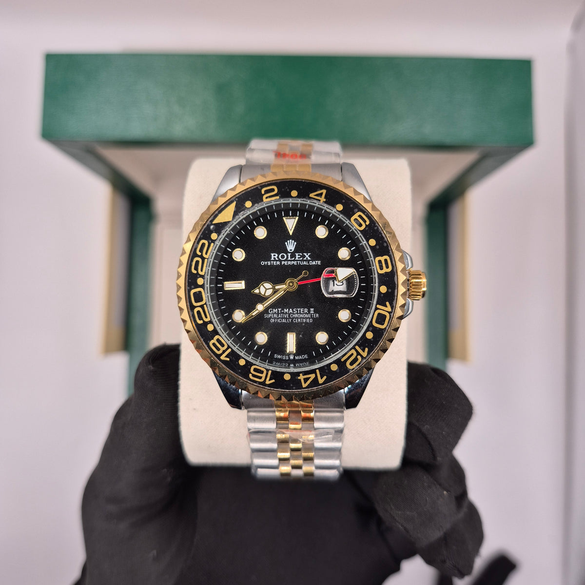 Rolex Semiautomatico Submariner Jubilee Two Tone Cara Negra