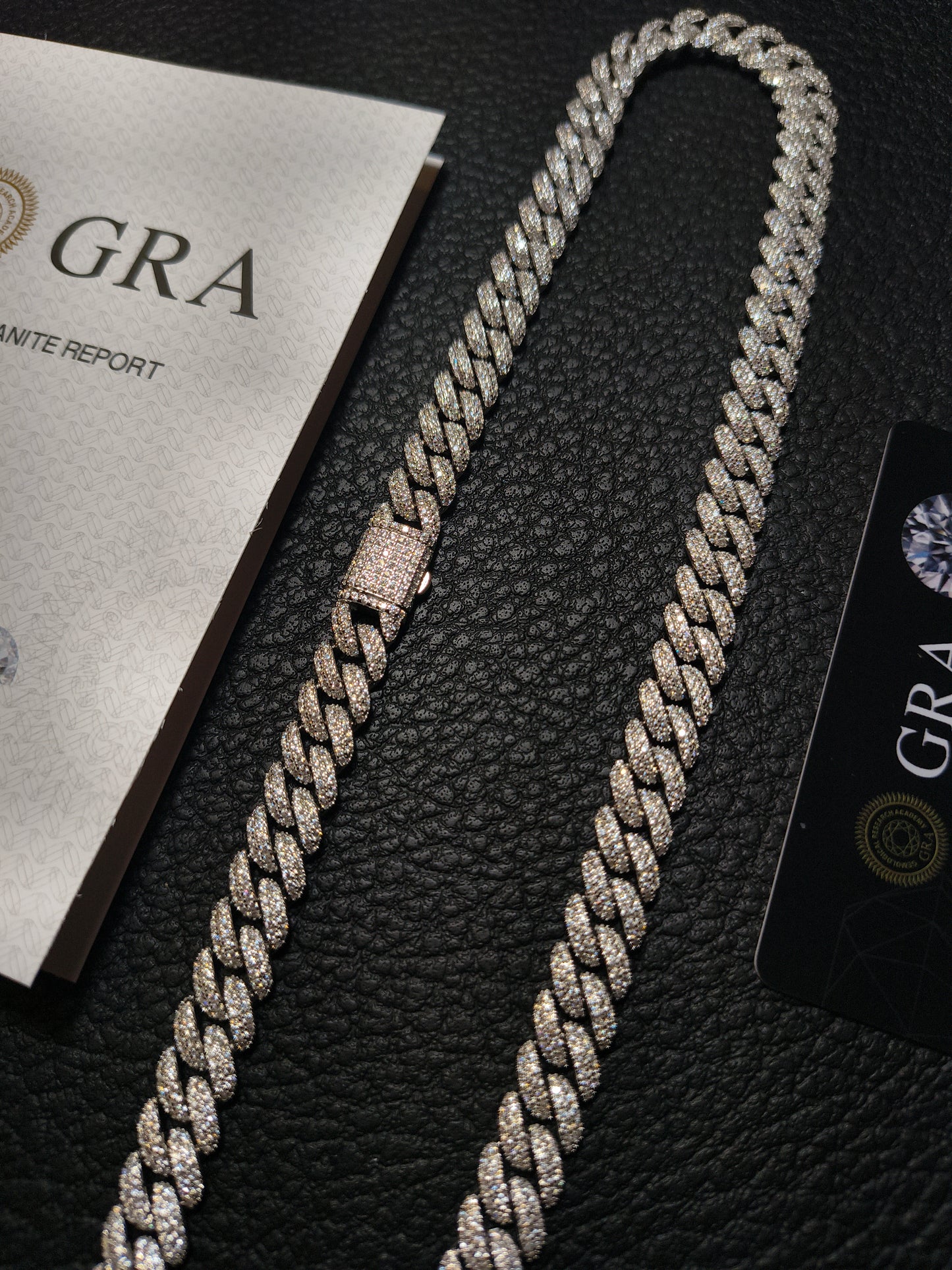 Cadena Cubana Plata 925 - Moissanita VVS1