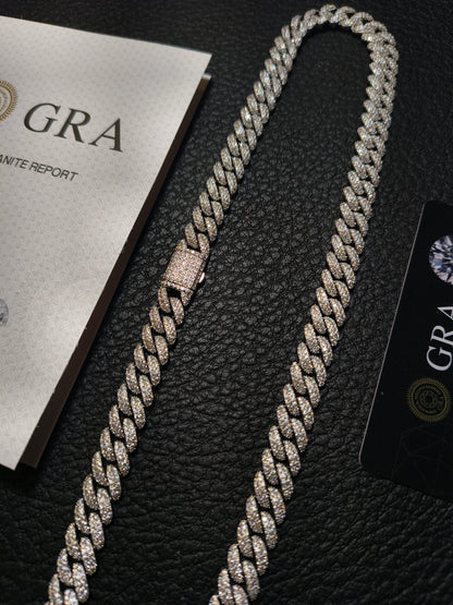 Cadena Cubana Plata 925 - Moissanita VVS1