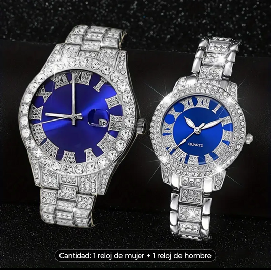 Combo Relojes Azules Pareja