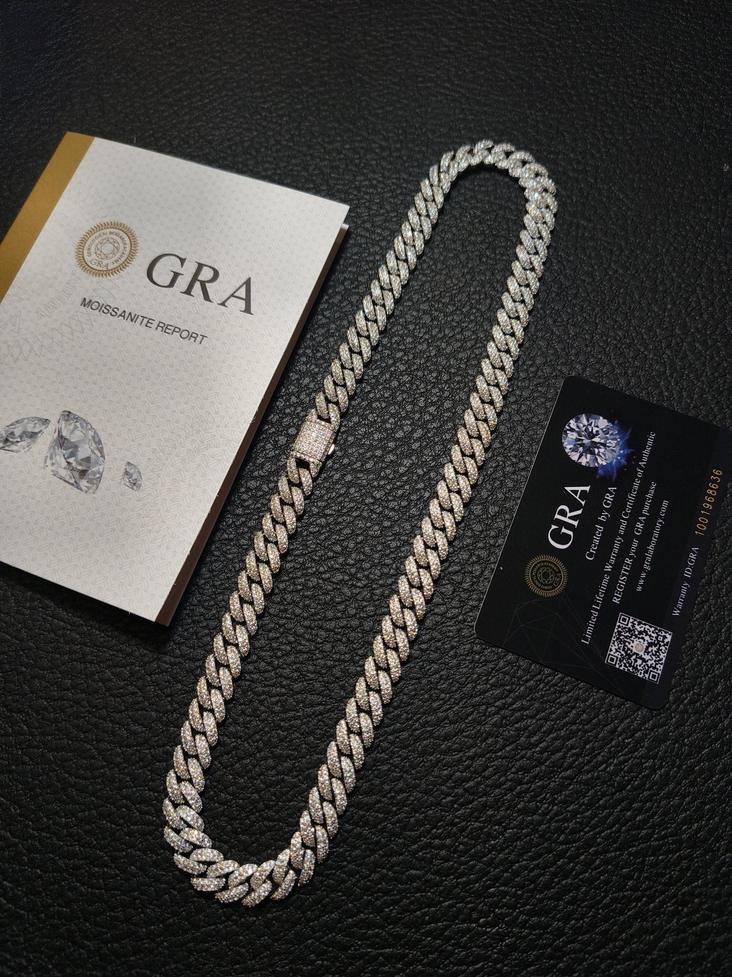 Cadena Cubana Plata 925 - Moissanita VVS1