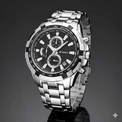 Reloj Curren 8023 Plateado-Negro