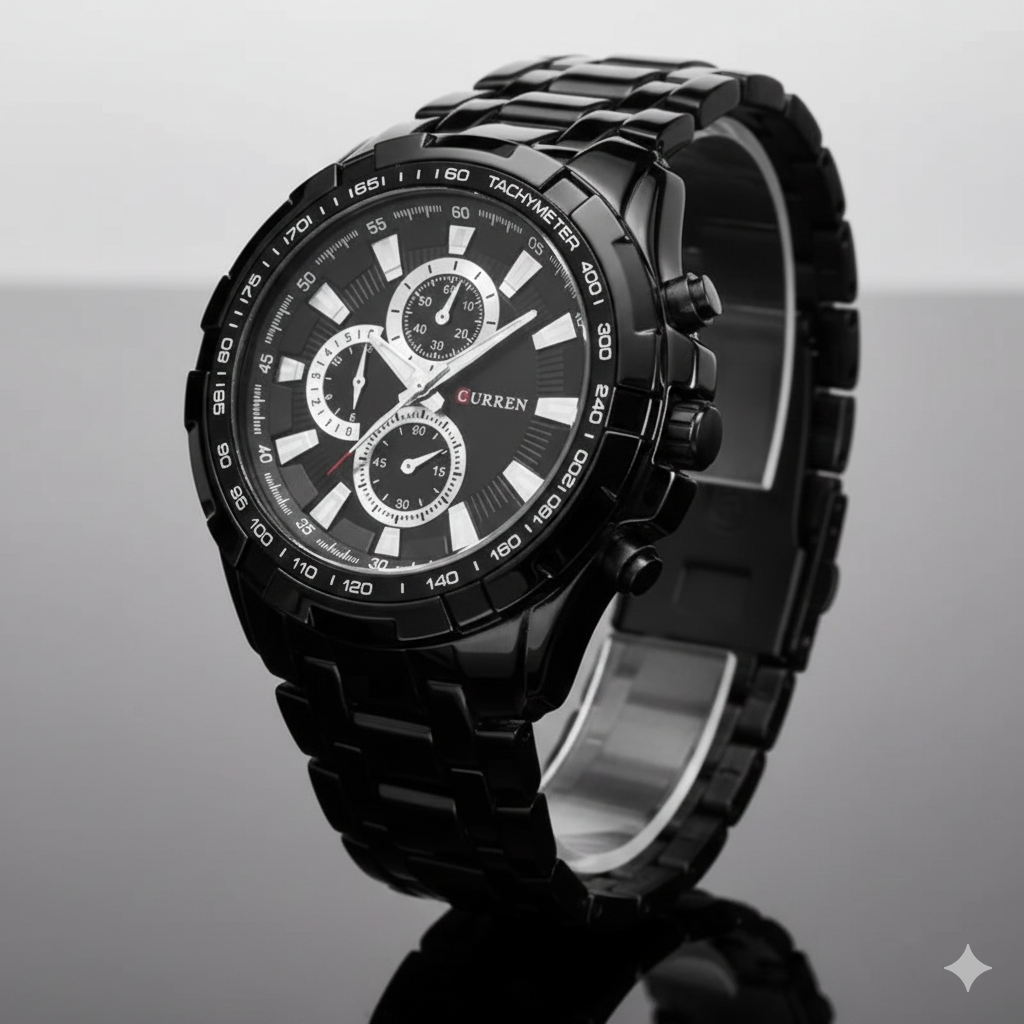 Reloj Curren 8023 Negro-Blanco