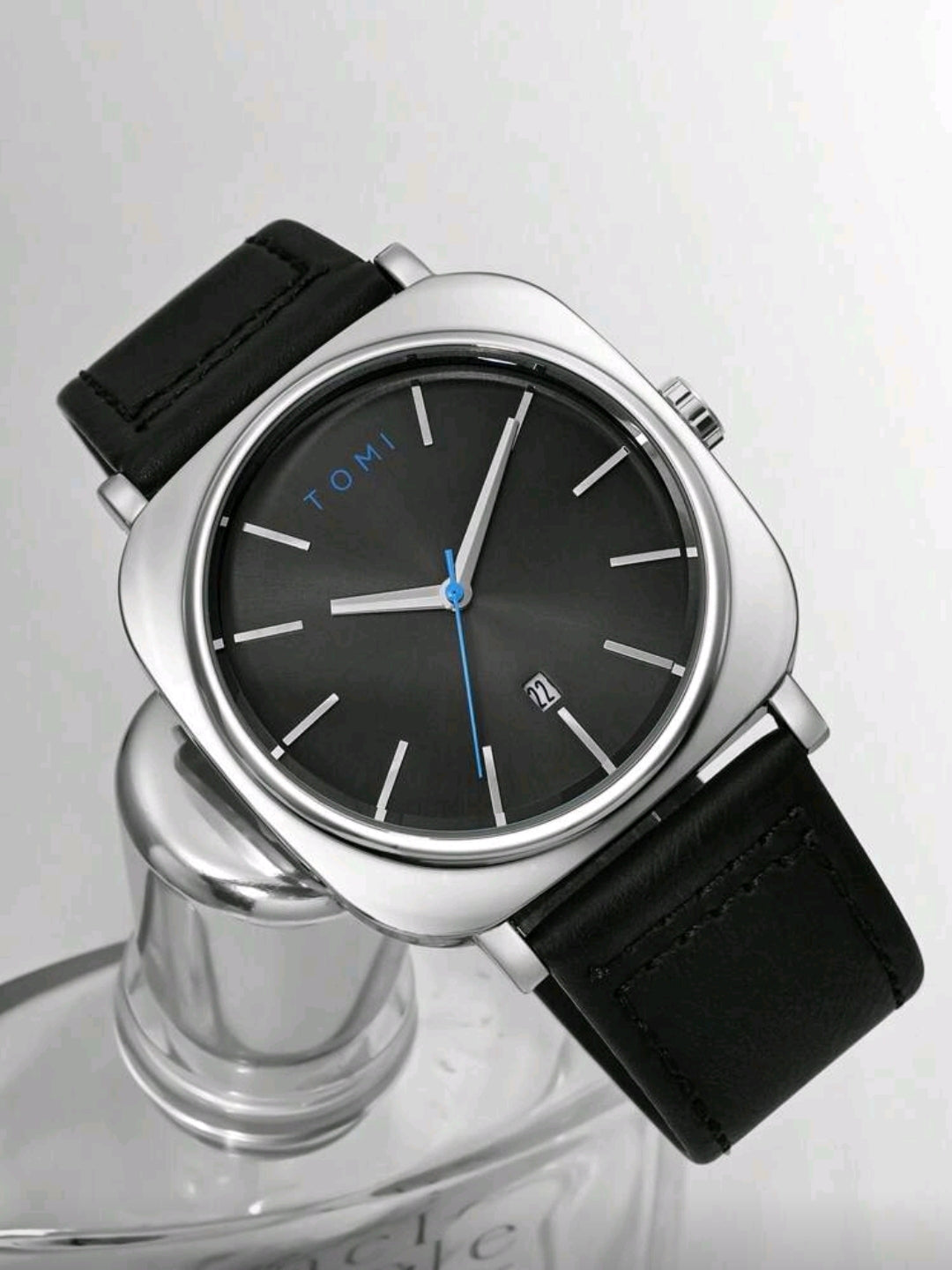 Reloj Tomi Negro + Gafas De Sol + Estuche De Lujo