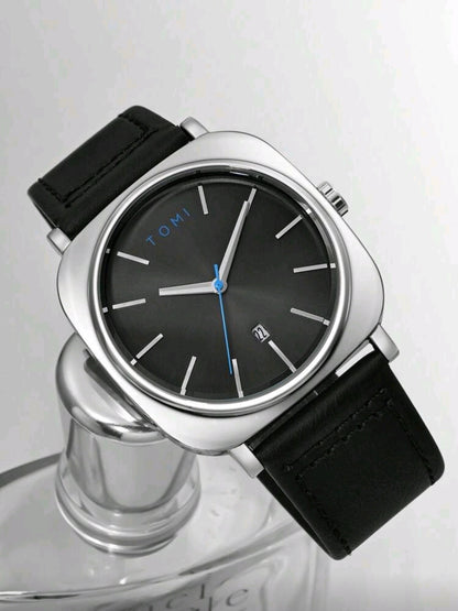 Reloj Tomi Negro + Gafas De Sol + Estuche De Lujo