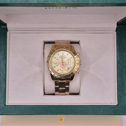 Rolex Daytona Semiautomático Tapa Transparente Full Gold