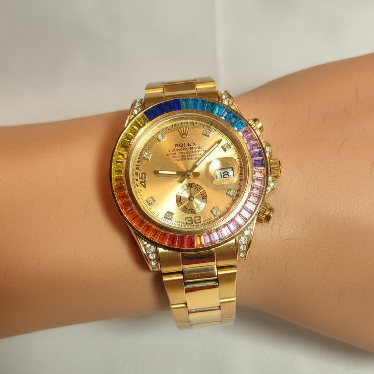 Rolex Submariner Dorado Arcoiris Cubano