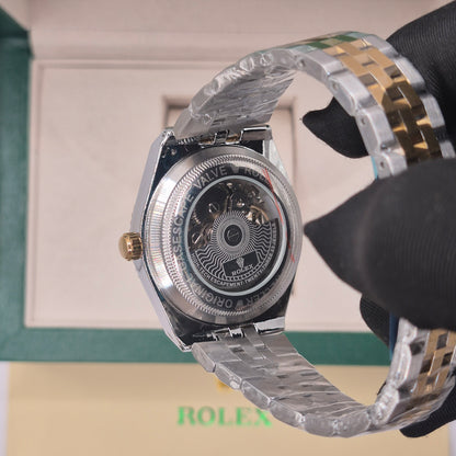 Rolex Land Dweller Automático Two Tone Dial Blanco