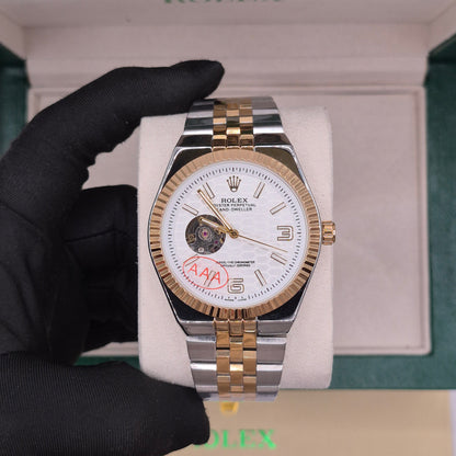 Rolex Land Dweller Automático Two Tone Dial Blanco