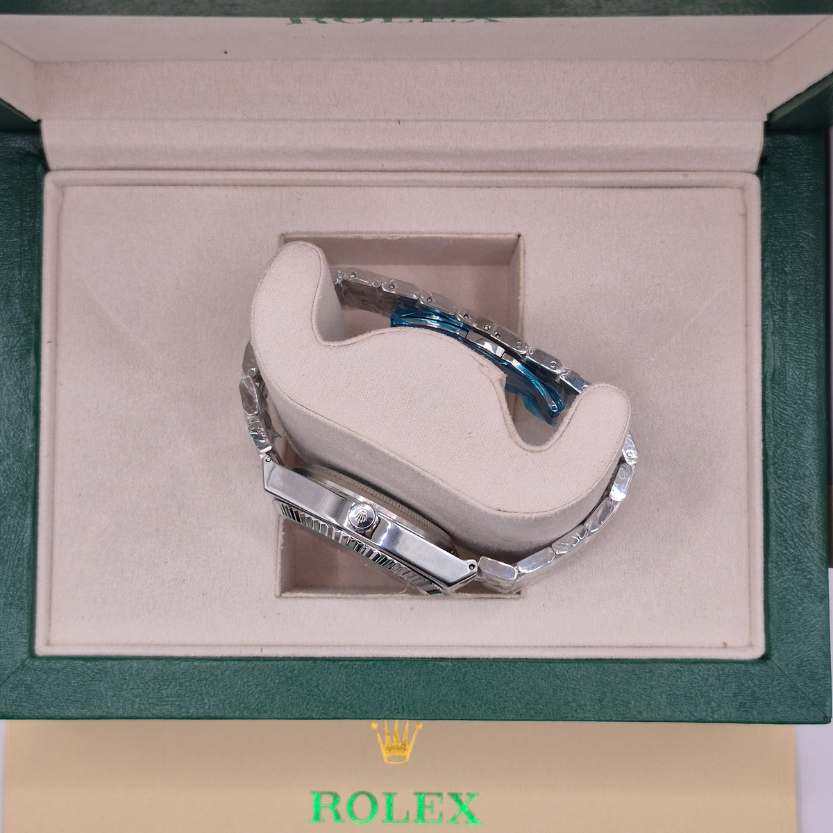 Rolex Land Dweller Automático Full Silver Dial Blanco