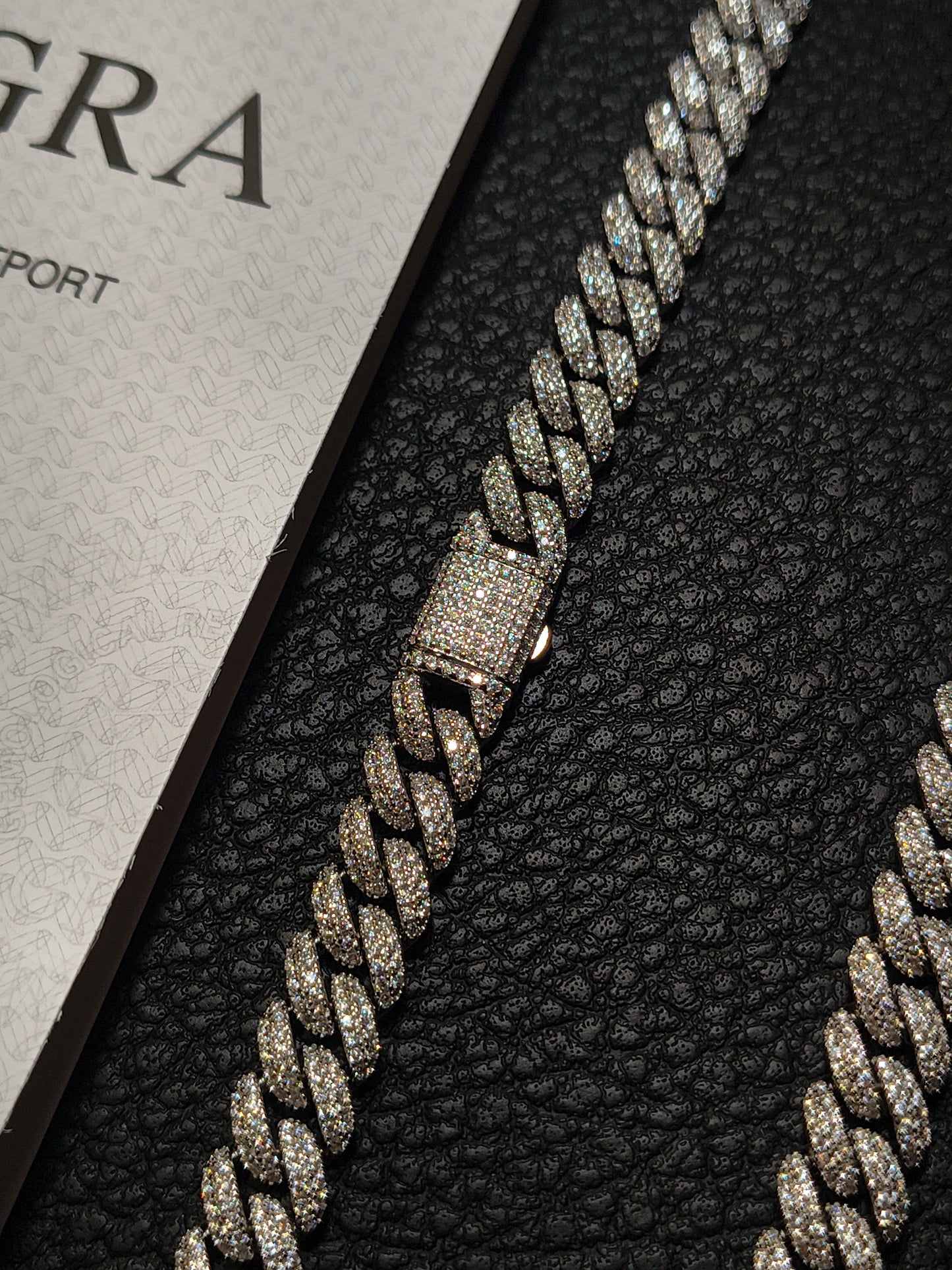 Cadena Cubana Plata 925 - Moissanita VVS1