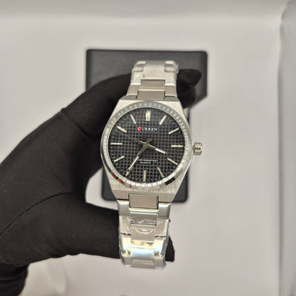 Reloj Curren Plateado Dial Negro