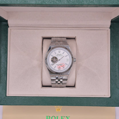 Rolex Land Dweller Automático Full Silver Dial Blanco