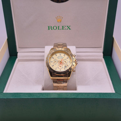 Rolex Daytona Semiautomático Tapa Transparente Full Gold