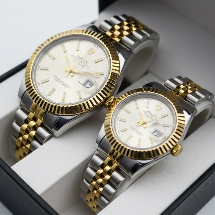 Relojes Rolex Pareja Precidencial + Caja De Lujo GRATIS