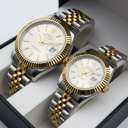 Relojes Rolex Pareja Precidencial + Caja De Lujo GRATIS