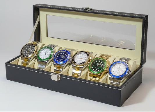 Combo Emprendedor Miami - 6 Relojes Rolex Submariner + Relojera 6 puestos GRATIS