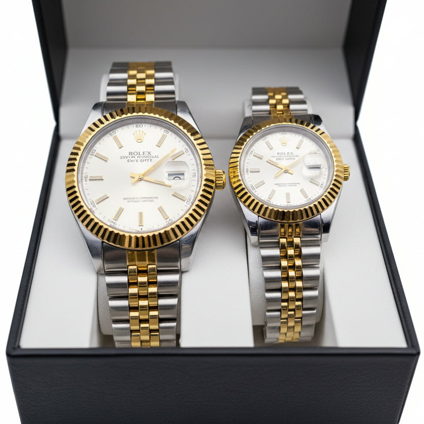 Relojes Rolex Pareja Precidencial + Caja De Lujo GRATIS