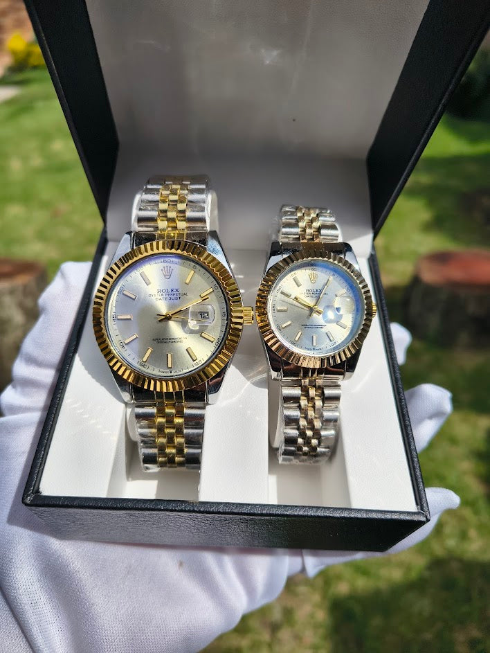 Relojes Rolex Pareja Precidencial + Caja De Lujo GRATIS