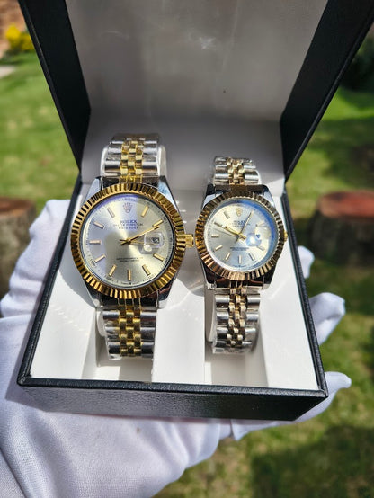 Relojes Rolex Pareja Precidencial + Caja De Lujo GRATIS